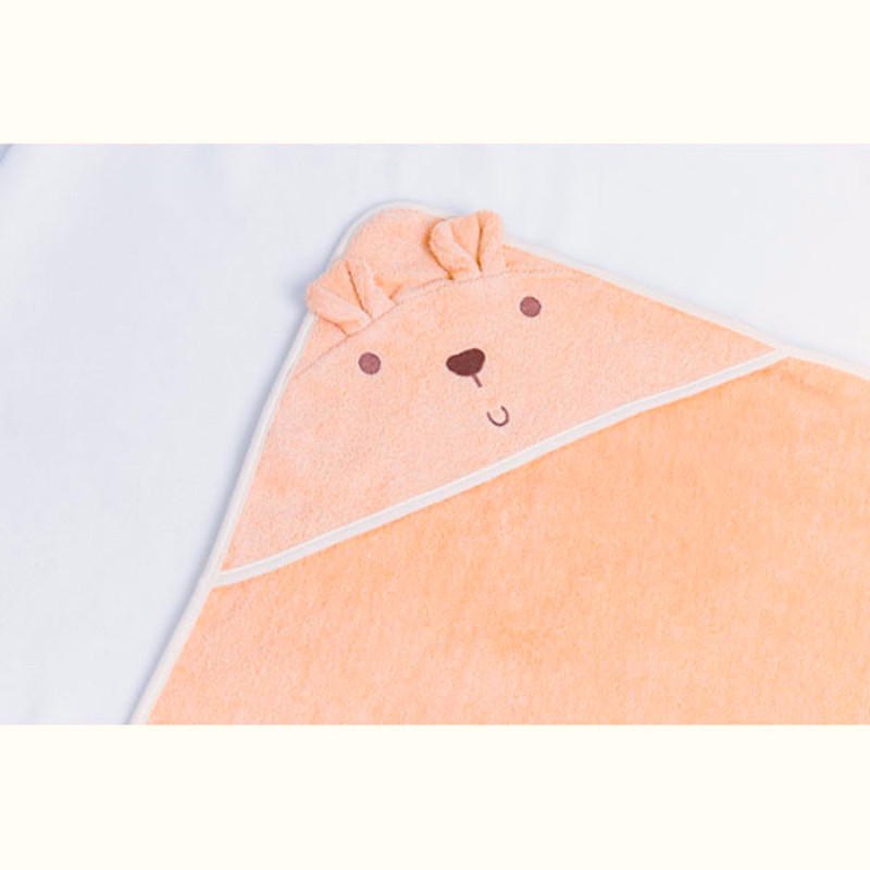 Newborn-4 Years Cotton Baby hooded towel Bunny Face 80x80cm Grey, Pink